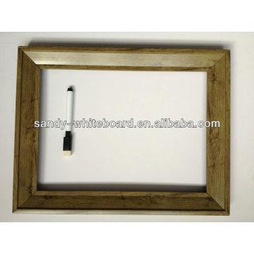 Tableau blanc décoratif avec équipement d&#39;horloge / tableau blanc magnétique avec cadre en bois